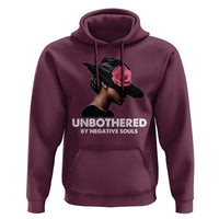 Funny African American Hoodie Unbothered By Negative Souls