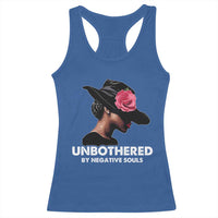Funny African American Racerback Tank Top Unbothered By Negative Souls