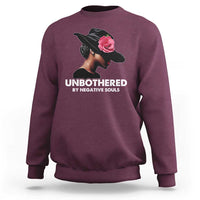 Funny African American Sweatshirt Unbothered By Negative Souls