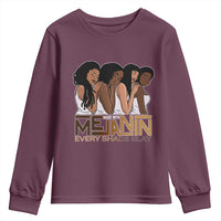 Made With Melanin Every Shade Slays Youth Sweatshirt Proud African American