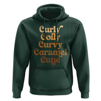 Afro Black Hair Melanin Hoodie Curly Coily Curvy Caramel Cutie