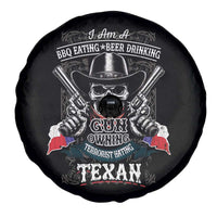 Funny American Texan Spare Tire Cover I Am A BBQ Eating Beer Drinking Gun Owning Texan