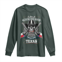 Funny American Texan Long Sleeve Shirt I Am A BBQ Eating Beer Drinking Gun Owning Texan