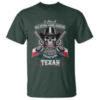 Funny American Texan T Shirt I Am A BBQ Eating Beer Drinking Gun Owning Texan