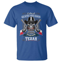 Funny American Texan T Shirt I Am A BBQ Eating Beer Drinking Gun Owning Texan