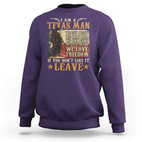 American Texan Sweatshirt I Am A Texas Man If You Don't Like It Leave Cowboy