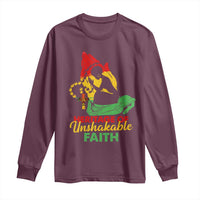 Christian African American Long Sleeve Shirt Heritage Of Unshakable Faith Black History Month