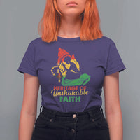 Christian African American T Shirt For Women Heritage Of Unshakable Faith Black History Month