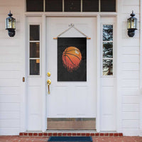 Funny Basketball Drip Splash Graphic Garden Flag