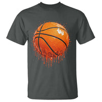 Funny Basketball Drip Splash Graphic T Shirt