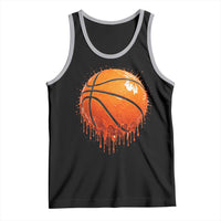 Funny Basketball Drip Splash Graphic Tank Top