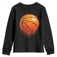 Funny Basketball Drip Splash Graphic Youth Sweatshirt