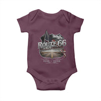 US Route Highway 66 Centennial Celebration Baby Onesie 100 Years Of The Mother Road Vintage American Flag