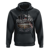 US Route Highway 66 Centennial Celebration Hoodie 100 Years Of The Mother Road Vintage American Flag