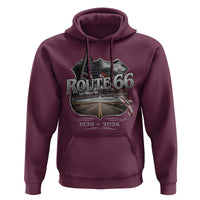US Route Highway 66 Centennial Celebration Hoodie 100 Years Of The Mother Road Vintage American Flag