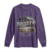 US Route Highway 66 Centennial Celebration Long Sleeve Shirt 100 Years Of The Mother Road Vintage American Flag