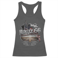 US Route Highway 66 Centennial Celebration Racerback Tank Top 100 Years Of The Mother Road Vintage American Flag