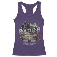 US Route Highway 66 Centennial Celebration Racerback Tank Top 100 Years Of The Mother Road Vintage American Flag