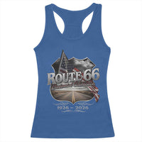 US Route Highway 66 Centennial Celebration Racerback Tank Top 100 Years Of The Mother Road Vintage American Flag