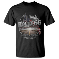 US Route Highway 66 Centennial Celebration T Shirt 100 Years Of The Mother Road Vintage American Flag