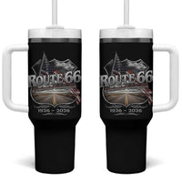 US Route Highway 66 Centennial Celebration Tumbler With Handle 100 Years Of The Mother Road Vintage American Flag