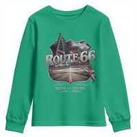US Route Highway 66 Centennial Celebration Youth Sweatshirt 100 Years Of The Mother Road Vintage American Flag