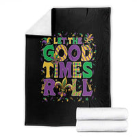 Mardi Gras Let The Good Times Roll Throw Blanket Funny Carnival