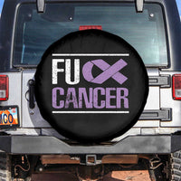 Fuck Cancer Spare Tire Cover Funny National Cancer Prevention Month Lavender Ribbon