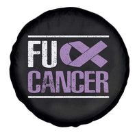 Fuck Cancer Spare Tire Cover Funny National Cancer Prevention Month Lavender Ribbon