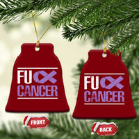 Fuck Cancer Ceramic Ornament Funny National Cancer Prevention Month Lavender Ribbon