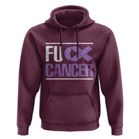 Fuck Cancer Hoodie Funny National Cancer Prevention Month Lavender Ribbon