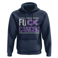 Fuck Cancer Hoodie Funny National Cancer Prevention Month Lavender Ribbon