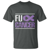 Fuck Cancer T Shirt Funny National Cancer Prevention Month Lavender Ribbon
