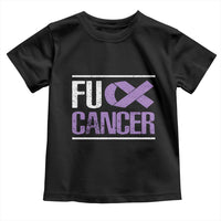 Fuck Cancer Toddler T Shirt Funny National Cancer Prevention Month Lavender Ribbon