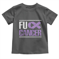 Fuck Cancer Toddler T Shirt Funny National Cancer Prevention Month Lavender Ribbon