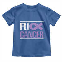 Fuck Cancer Toddler T Shirt Funny National Cancer Prevention Month Lavender Ribbon