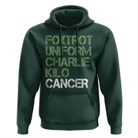 Foxtrot Uniform Charlie Kilo Cancer Hoodie Funny Fuck Cancer Military Alphabet