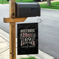 Historic Route 69 Highway Road Garden Flag Americana Vintage USA Flag