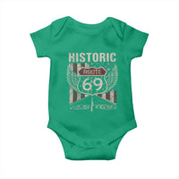 Historic Route 69 Highway Road Baby Onesie Americana Vintage USA Flag