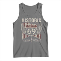 Historic Route 69 Highway Road Tank Top Americana Vintage USA Flag