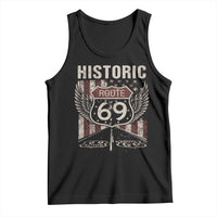 Historic Route 69 Highway Road Tank Top Americana Vintage USA Flag