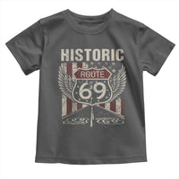 Historic Route 69 Highway Road Toddler T Shirt Americana Vintage USA Flag