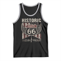 Historic Route Highway 66 Tank Top Vintage American Flag