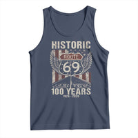Historic US Route 69 100 Years Anniversary Tank Top Highway Road Sign Wings Vintage American Flag