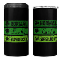 Funny St Patrick's Day Cannabis Weed 4 in 1 Can Cooler Tumbler Normal Shamrock Lucky Clover Super Lucky Weed