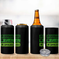 Funny St Patrick's Day Cannabis Weed 4 in 1 Can Cooler Tumbler Normal Shamrock Lucky Clover Super Lucky Weed