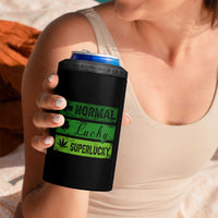 Funny St Patrick's Day Cannabis Weed 4 in 1 Can Cooler Tumbler Normal Shamrock Lucky Clover Super Lucky Weed