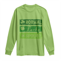 Funny St Patrick's Day Cannabis Weed Long Sleeve Shirt Normal Shamrock Lucky Clover Super Lucky Weed