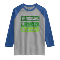 Funny St Patrick's Day Cannabis Weed Raglan Shirt Normal Shamrock Lucky Clover Super Lucky Weed