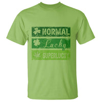 Funny St Patrick's Day Cannabis Weed T Shirt Normal Shamrock Lucky Clover Super Lucky Weed